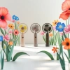 Three hot-selling high-speed USB handheld small fans in color portable electric fans Application Scenario